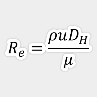 Reynolds Number, fluid dynamics, physics and engineering Sticker